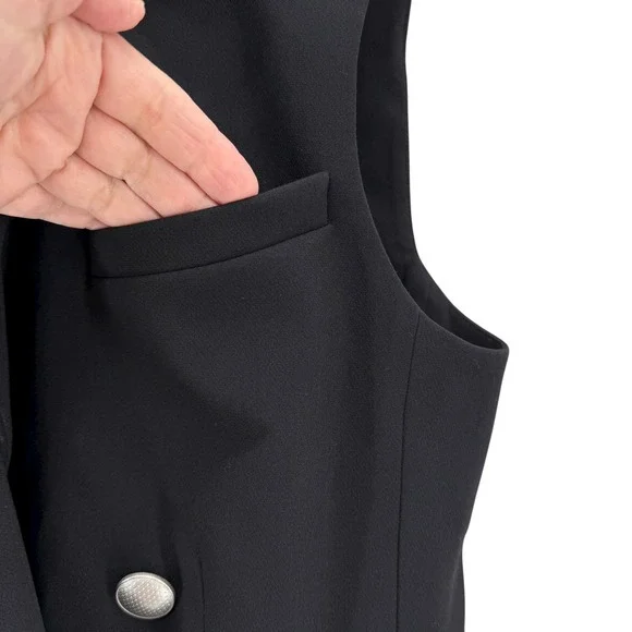 L'AGENCE Keely Black Double Breasted Blazer Tuxedo Dress Party Formal NWT - Picture 6 of 13